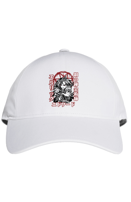 Cap with prints Fullmetal Alchemist Edward Elric. Adventures, anime, comedy, edward, edward elric, elric, fullmetal alchemist, manga, steampunk. 2070702