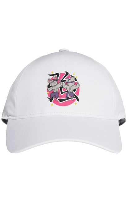 Cap with prints Demon Slayer Uzui Tengen's mice. Anime, demon slayer, kimetsu no yaiba, manga, mice, serial, tengen, tengen uzui, uzui. 2070702