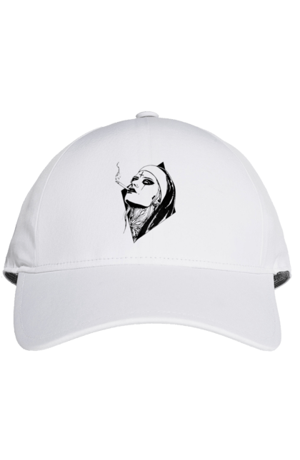 Кепка з принтом "Монашка". Дівчина, круто, сигарети, тату. 2070702