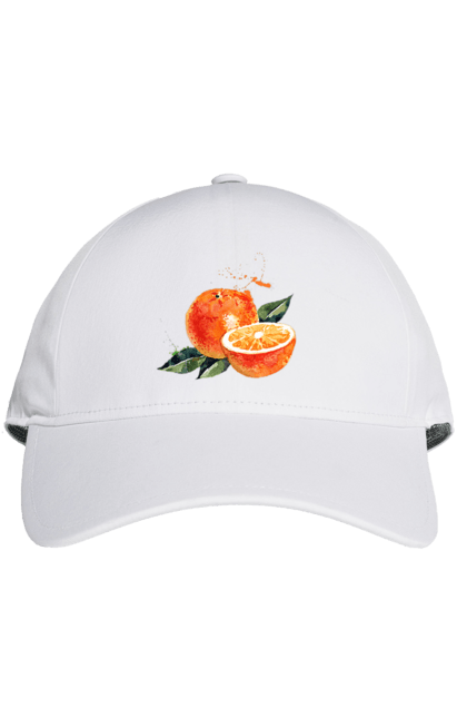 Кепка з принтом "Помаранчевий Апельсин". Апельсин, помаранчевий апельсин, фрукт, цитрус. CustomPrint.market