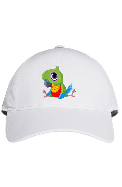 Cap with prints Lovebird. Nicely, parrot. 2070702