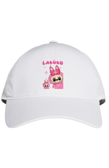 Кепка з принтом "Лабубу". Іграшка лабубу, лабубу, лабубу кока кола, мерч лабубу, мила, рожева лабубу, смішна лабубу. 2070702