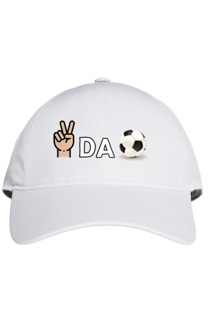 Кепка з принтом "Ребус піс да бол". Гумор, мем, писдабол, прикольна, ребус, смішна. 2070702