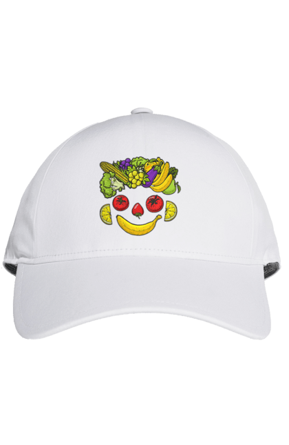 Кепка з принтом "Зсж Посмішка". Зож, овоч, посмішка, фрукт. 2070702