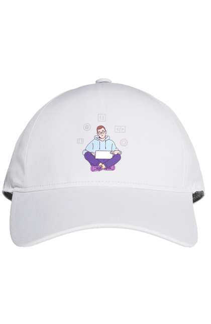 Кепка з принтом "Я програміст". Angular, c, css, html, it, javascript, jquery, php, python, react, svelt, vue, айтишник, айті, гумор, код, кодувати, прогер, програміст, програмісти, ти ж, ти ж програміст, тиж програміст. 2070702