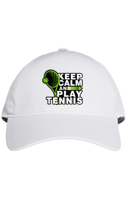 Кепка з принтом "Keep Calm And Play Tennis". Keep calm, великий теніс, зберігай спокій, спорт, теніс, тенніс. aslan