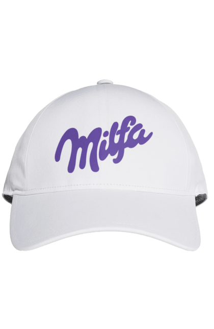 Cap with prints Milfa. Funny, joke, meme, milf, milfa, milka. 2070702