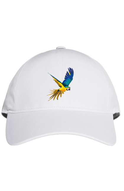 Кепка з принтом "Папуга українець". Екзотика, папуга, патріот, пташка, символіка, україна. 2070702