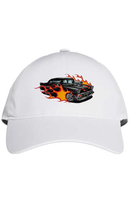 Кепка з принтом "Машина Вогонь". Автомобіль, вогонь, машина. 2070702