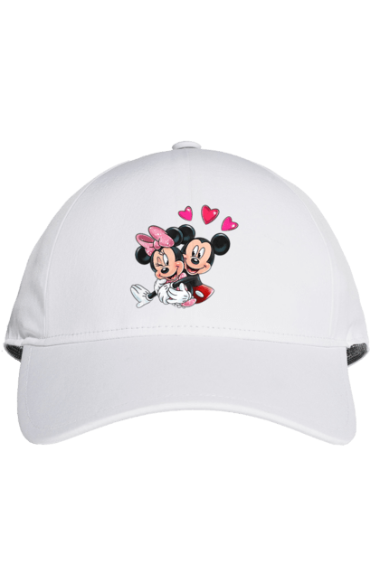 Кепка с принтом Микки Маус и Минни Маус. Mickey mouse, minnie mouse, дисней, микки, микки маус, минни маус, мультфильм. 2070702