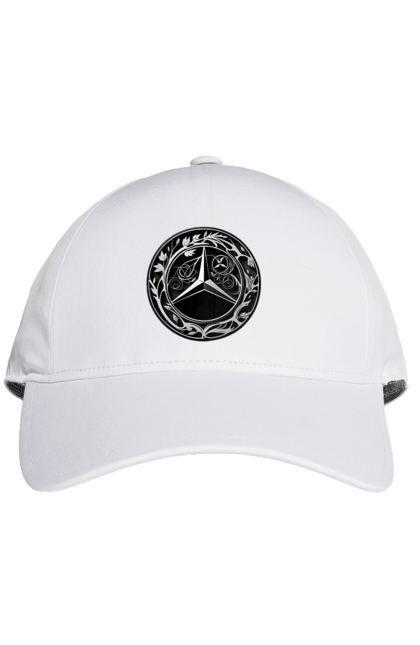 Кепка з принтом "Mercedes Benz Лого Арт". Авто, автомобіль, логотип мерседес, машини, мерс, мерседес. 2070702