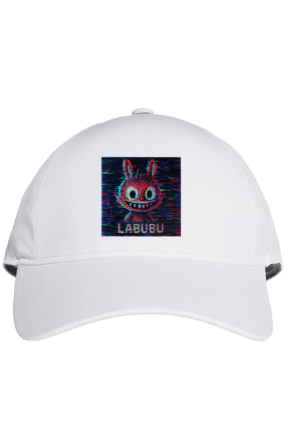 Кепка з принтом "Лабубу". Crt, rgb, глітч, кіберпанк, лабубу, пікселі, ретро, спотворення, цифрове мистецтво, шум. 2070702