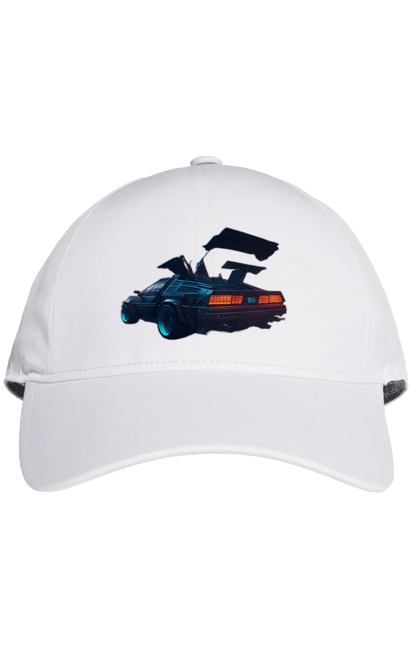 Кепка з принтом "DeLorean назад у майбутнє". Автомобіль, делореан, з фільму. 2070702