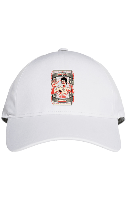 Cap with prints Bruce Lee. Actor, bruce lee, dragon, movie, poster. 2070702