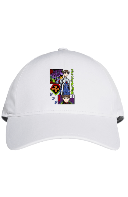 Cap with prints Evangelion. Angel, anime, eva 01, evangelion, manga, neon genesis evangelion, shinji. 2070702