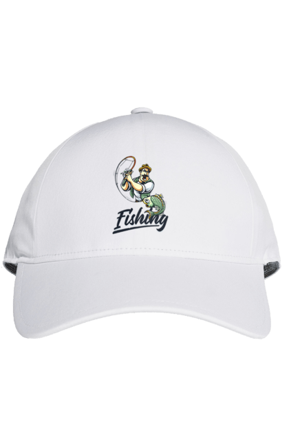 Кепка з принтом "Рибалка, літо". Відпочинок, літо, рибалка. 2070702