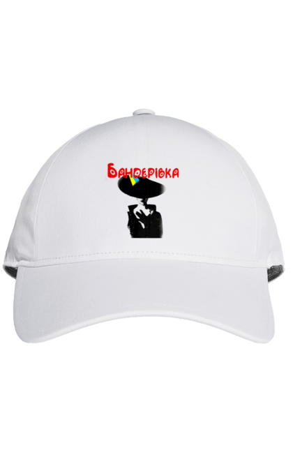Кепка з принтом "Бандерівка". Бандера, бандерівка, війна, військово повітряні війська, вірю в зсу, все, літак, ні війні, орки, слава україні, україна, українка. 2070702