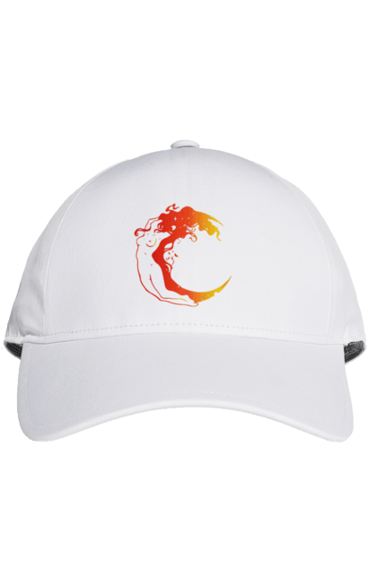 Cap with prints Moon girl. Cosmic, girl, moon, space, stars. 2070702