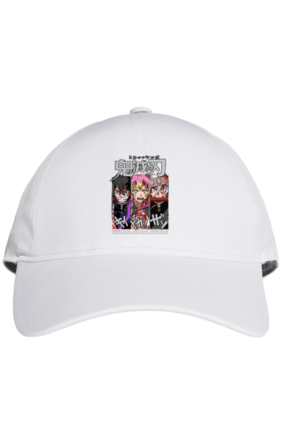 Cap with prints Demon Slayer Obanai Mitsuri Tengen. Anime, demon slayer, iguro, kimetsu no yaiba, manga, mitsuri, obanai, tengen. 2070702