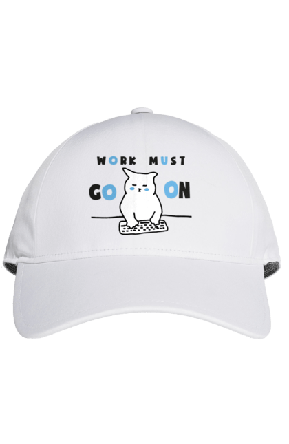 Кепка з принтом "Робота не вовк". Айті, кіт, коти, котики, робота. 2070702