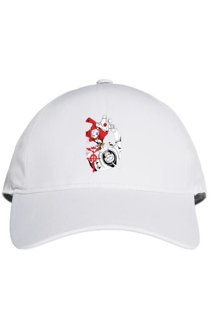 Cap with prints Fullmetal Alchemist. Adventures, alphonse elric, anime, edward elric, fullmetal alchemist, light novel, manga, steampunk. 2070702