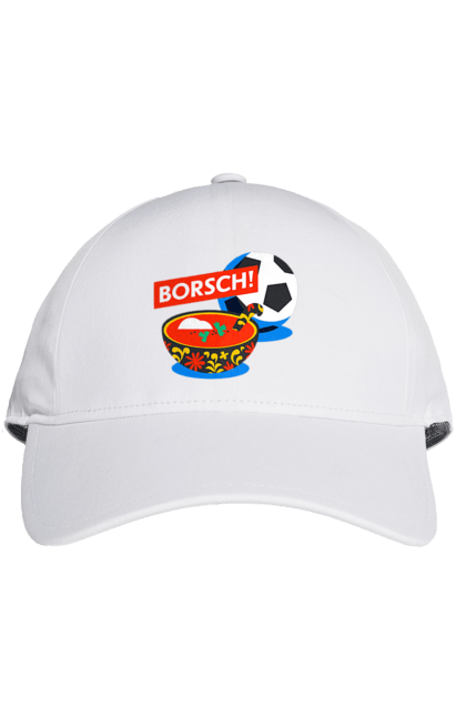 Кепка з принтом "Борщ І Футбол". Бощ, україна, футбол. CustomPrint.market