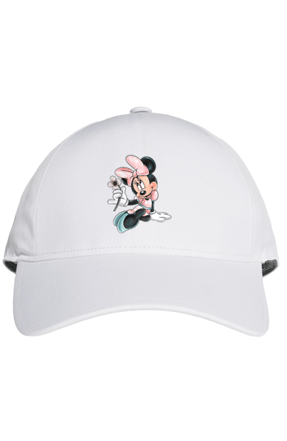 Cap with prints Minnie Mouse. Cartoon, disney, mickey, mickey mouse, minnie mouse. 2070702