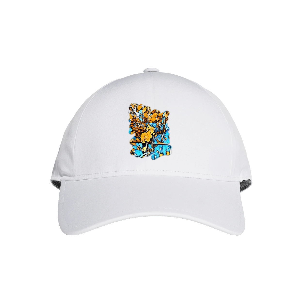 Yellow flowers on a blue background