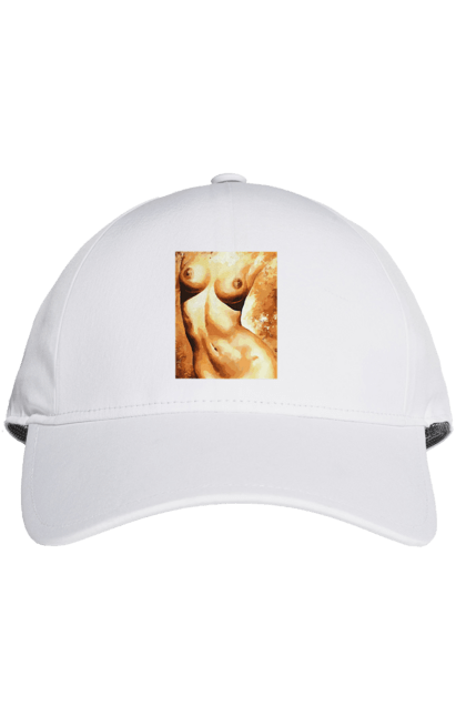 Кепка з принтом "Краса тіла". Вигини жіночого тіла, грація тіла, груди, жіноче тіло, жіночі груди, краса тіла. 2070702