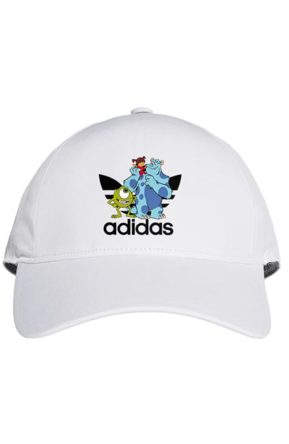 Кепка з принтом "Adidas Корпорація монстрів". Adidas, monsters inc, pixar, адідас, корпорація монстрів, мультфільм. 2070702