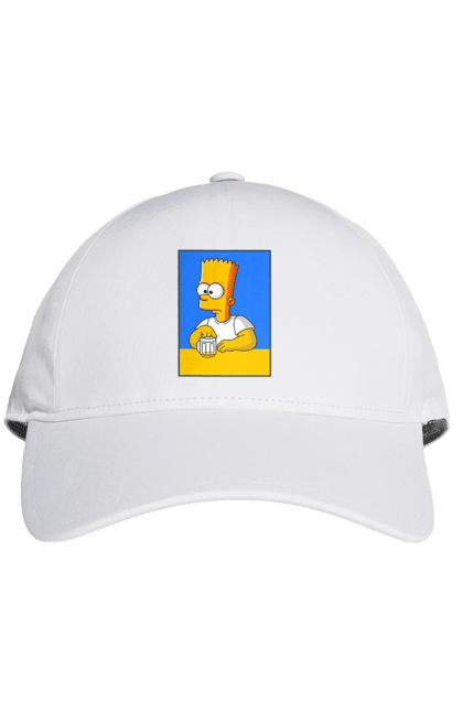 Кепка з принтом "Барт любитель пива". Барт, барт сімпсон, мультперсонажі, мультфільми, сімпсони, український прапор. 2070702