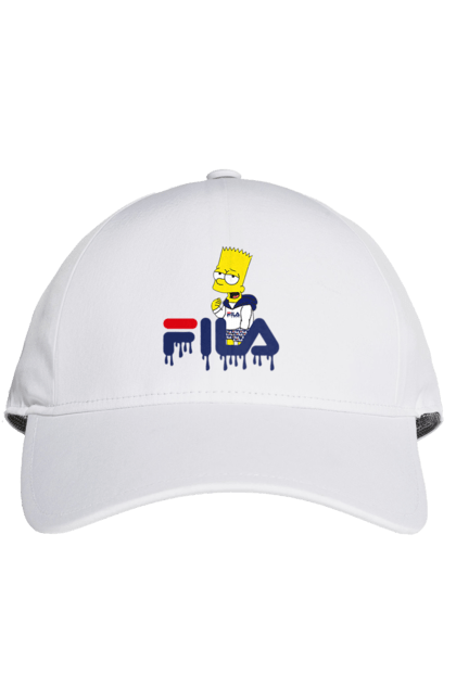 Кепка з принтом "Барт FILA". Bart, simpsons, барт, сімпсон, спорт, спортивний одяг. 2070702