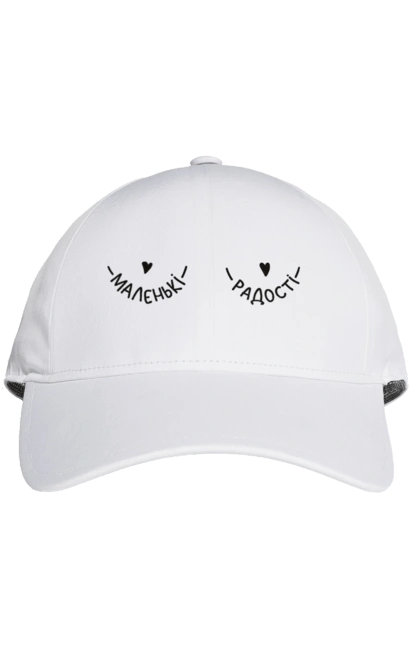 Cap with prints Small pleasures. Breast, female breasts, girl, joke, joy, little joys, small tits. 2070702