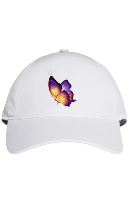 Кепка з принтом "Фіолетовий метелик". Метелик, фіолетова метелик. futbolka.stylus.ua