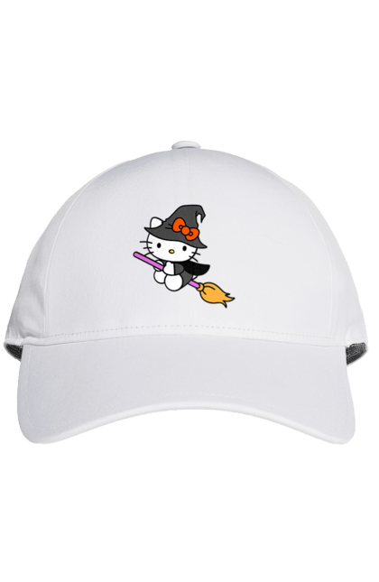 Cap with prints Hello Kitty Halloween. Brand, cat, character, halloween, hello kitty, kitten, kitty, witch. 2070702