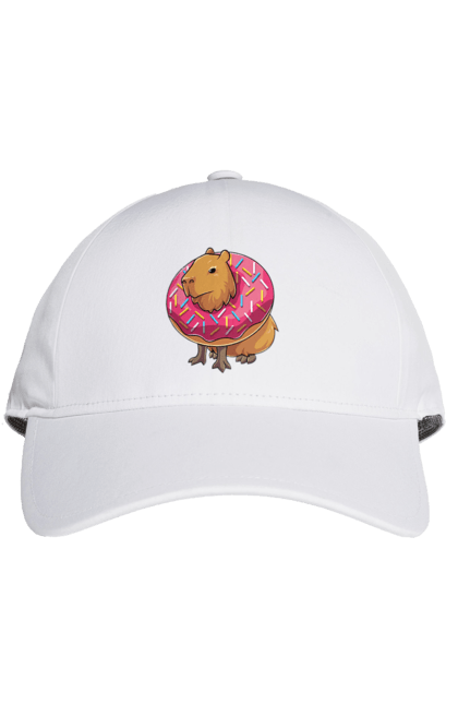 Кепка з принтом "Капібара". Capybara, капибара, капібара, копибара, копіпара, пончик. futbolka.stylus.ua