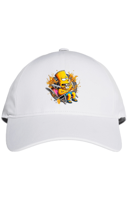 Cap with prints Bart Simpson Versace. Bart, cartoon, serial, simpson, versace. 2070702