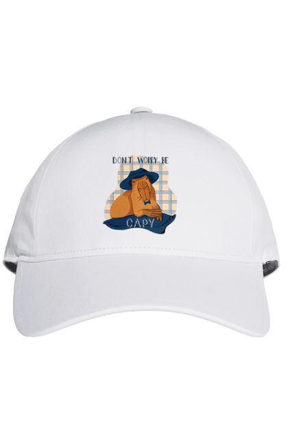 Cap with prints Capybara. Animal, capybara, rodent. 2070702