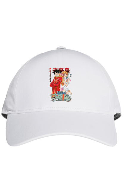 Cap with prints One Piece Nami and Luffy. Anime, cat burglar, manga, nami, one piece, straw hat pirates. 2070702