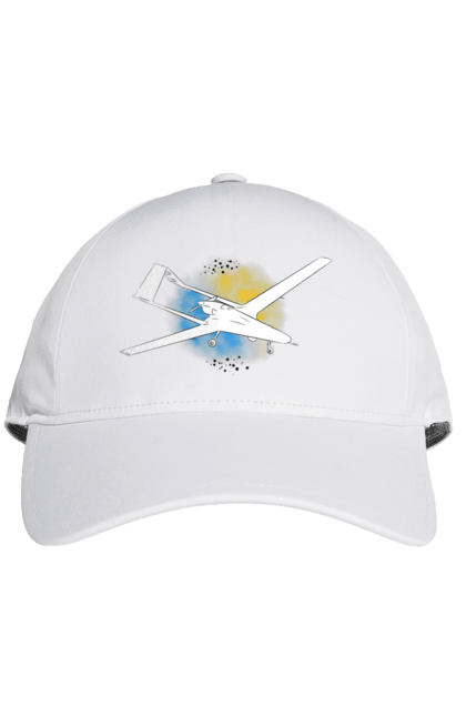 Кепка з принтом "Товариш байрактар". Акварель, байрактар, небо, славаукраїні, україна. 2070702