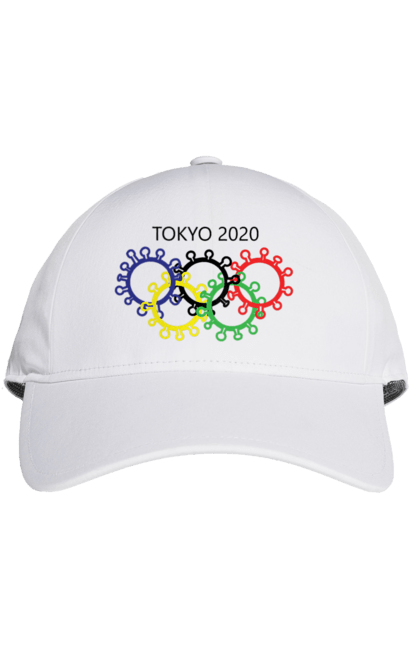 Кепка з принтом "Олімпійські Ігри Токіо, Коронавірус". Коронавірус, олімпійські ігри, токіо. ART принт на футболках