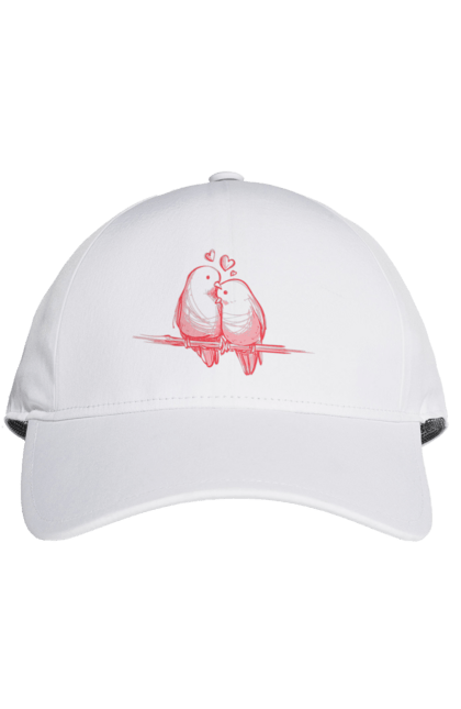 Кепка з принтом "Закохані Попугайчики". Закохані, папуги. 2070702