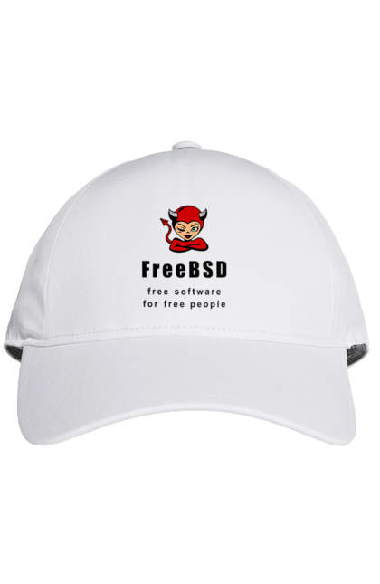 Кепка з принтом "Freebsd Для Вільних". Bsd, freebsd, unix, адміністратор, айті, айтішник, безкоштовна, безкоштовно, бестія, вільна, демон, демонесса, доступність, незалежність, операційна система, ос, програміст, програмне забезпечення, свобода, сисадмін, система, системний адміністратор, софт, текст, червоний, чорний. 2070702