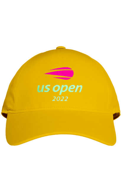 Кепка з принтом "Тенісний турнір US Open 2022". Великий теніс, відкритий чемпіонат, гравці, м`яч, нью йорк, призовий фонд, ракетка, спонсор, хард, чемпіонат америки. futbolka.stylus.ua