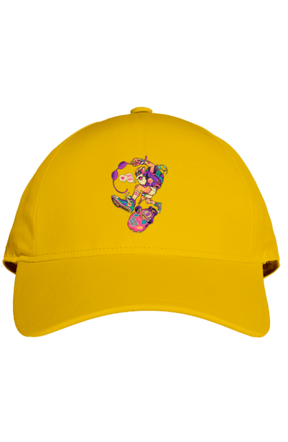 Кепка з принтом "Дід на хвилі". Будь молодим, вогонь, ганяй, грай, дід та скейт, драйв, крутий дід, молодість у душі, спорт, старість. 2070702