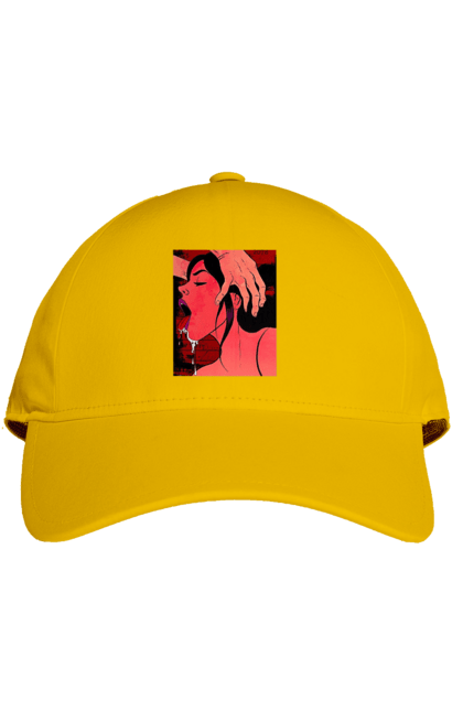 Cap with prints Girl Sucks With Saliva. Sex, suck. 2070702