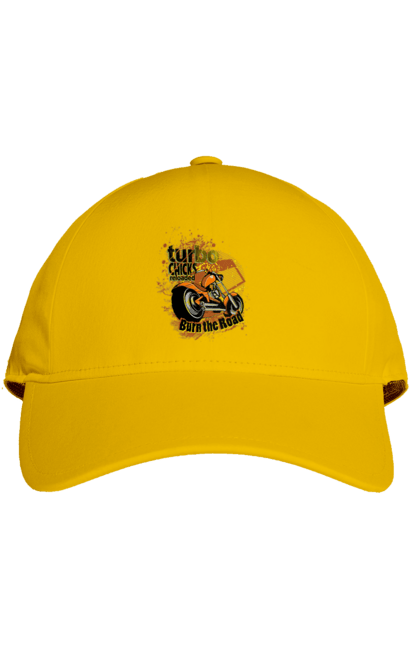 Cap with prints Turbo Moped. Moped, riding, speed. 2070702