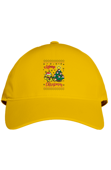 Cap with prints Pikachu Merry Christmas!. Anime, christmas, game, manga, merry christmas, nintendo, pikachu, pokemon. 2070702