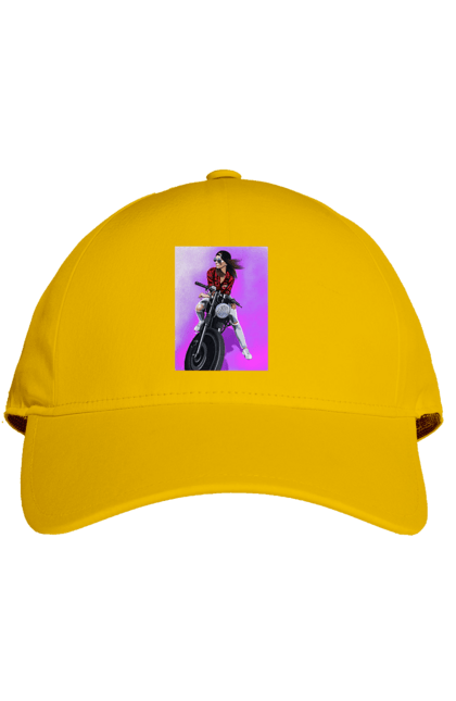 Кепка з принтом "Дівчина Байкер". Байк, байкер, гонка, дівчина, мото, мотор, мотоцикл, поїздка, стиль, стиль життя. 2070702