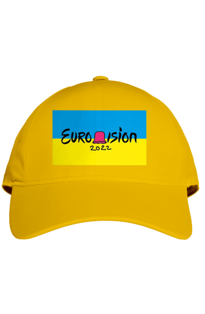 Кепка з принтом "Євробачення за KALUSH Orchestra". Kalush orchestra, stefania, азов, врятувати азовсталь, врятувати захисників азовсталі, євробачення, звільнити, маріуполь, наші захисники, перемога, свобода. 2070702